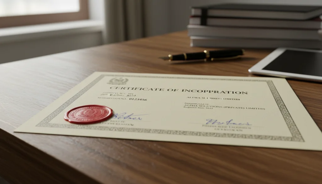 certificate of incorporation pakistan secp